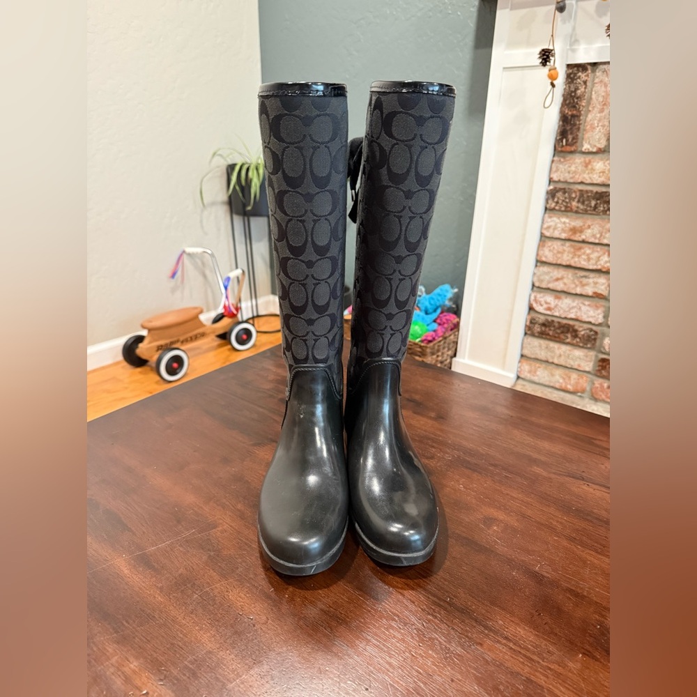 COACH Tristee Lace Up Rain Boots